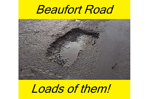 Photo of a pothole