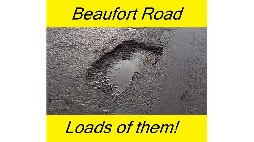 Photo of a pothole