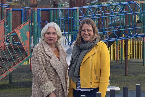 Photo of Councillors at play park