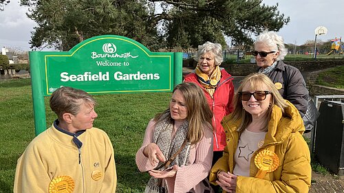 A group of Lib Dems at Seafield Gardens